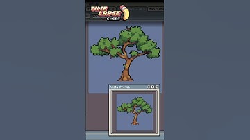 How to draw pixel art tree for videogames #PixelArt #GameArt #Art #GameDev #indieDev