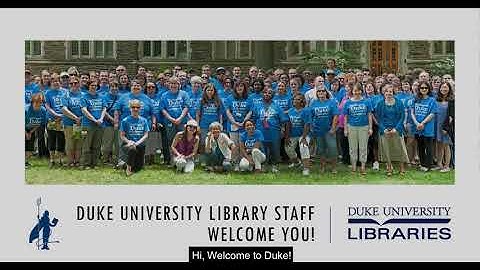Duke University Libraries Virtual Orientation, Fall 2020