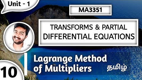Solve: (mz-ny)p+(nx-lz)q=ly-mx in Tamil MA3351 Transforms and Partial Differential Equations Tamil