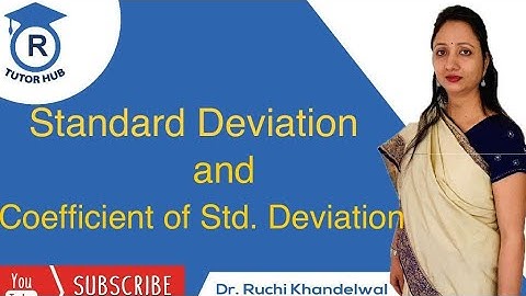 Standard Deviation | Coefficient of SD | Business Statistics | Dr. Ruchi Khandelwal