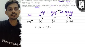 The equilibrium constant for the following reaction is \( 1.6 \time...