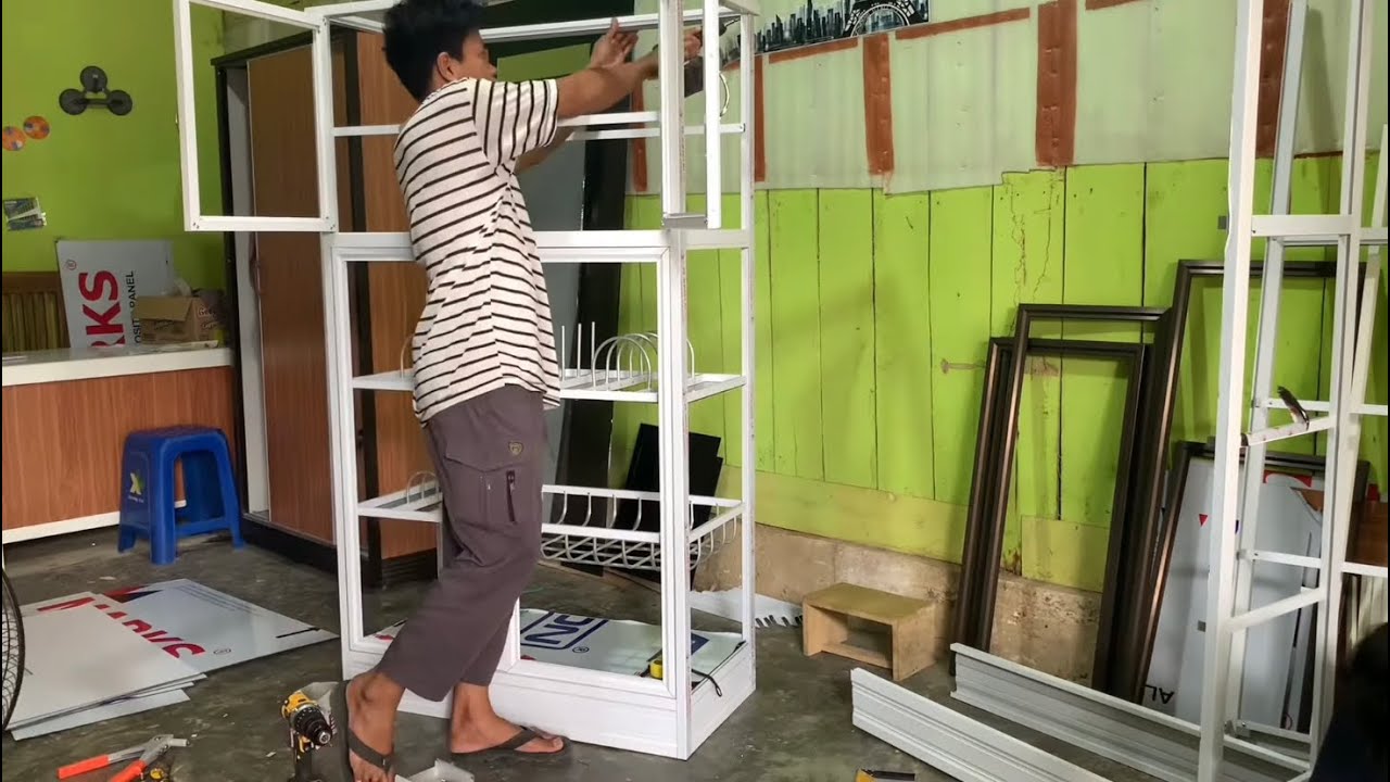 Cara membuat Lemari rak piring || Cara singkat dan langsung tau cara pembuatannya cuman 15menit