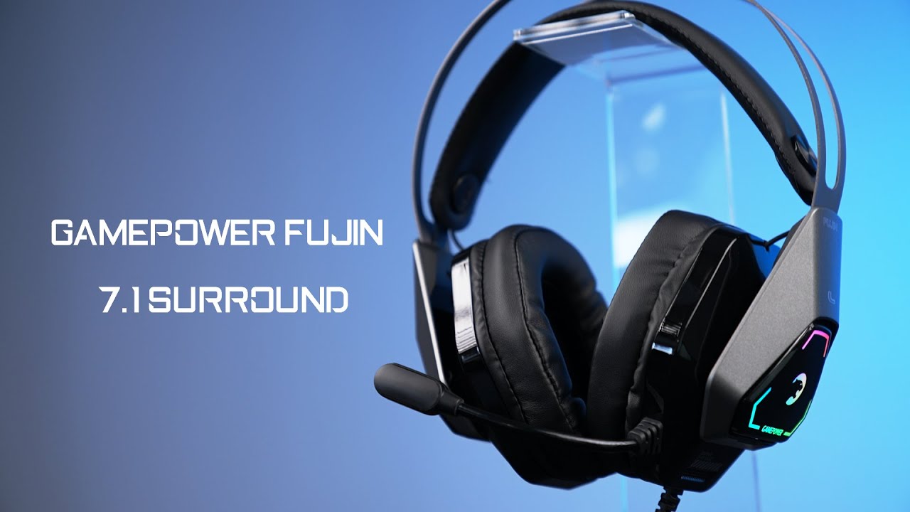 GAMEPOWER Fujin Gaming Headset - 7.1 Virtual Surround Sound, Wired  Headphones with 50MM Drivers, Noise Cancelling Mic for PC, PS4, PS5 - Ideal  for