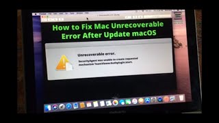 Mac Unrecoverable error after update