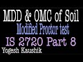 Mdd  omc of soil i maximum dry density  optimum moisture content of soil i modified proctor test