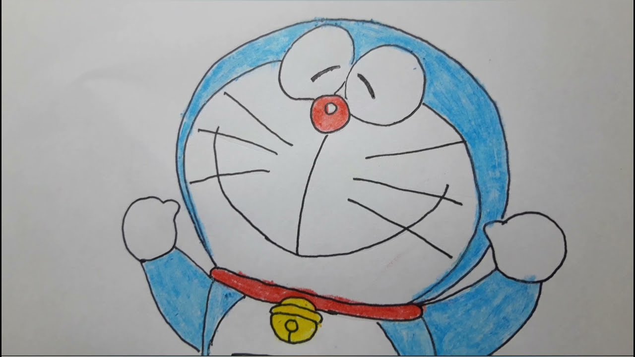 Vẽ Doraemon /Draw Doraemon/Vẽ Nhân Vật Truyênn Tranh/Hoạt Hình/ Ngọc  Nguyễntv - Youtube