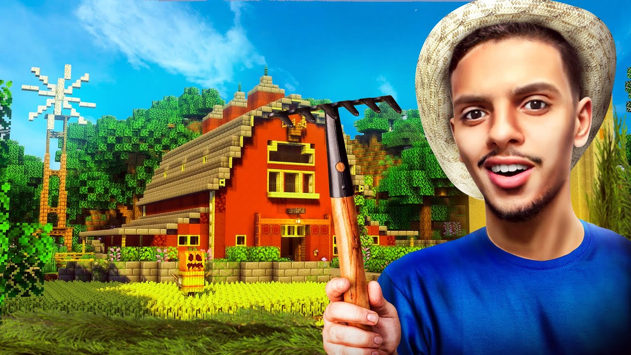 بناء المزرعة الأسطورية 🧑‍🌾🌽 | #2 Minecraft One Lucky Block