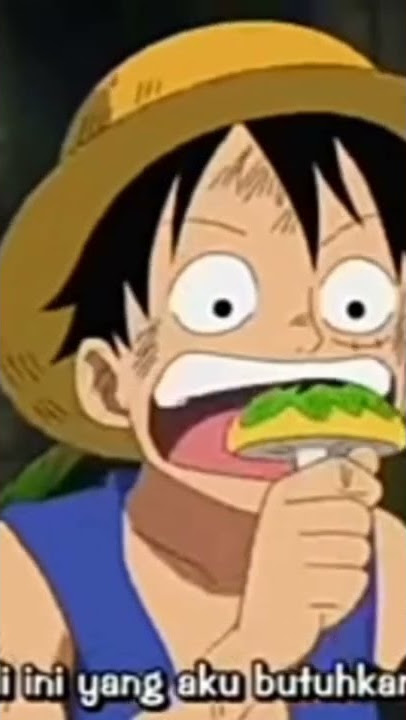 momen Luffy makan jamur ketawa