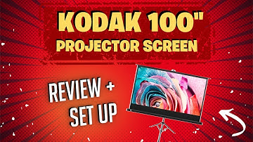 REVIEW + SET-UP of KODAK 100" Projector Screen!