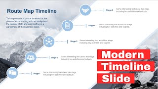 How to create a modern timeline slide using Microsoft PowerPoint