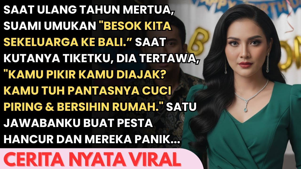 DIPESTA ULANG TAHUN IBU MERTUA, SUAMI BERI SEMUA TIKET KEBALI KECUALI AKU - TAPI 1 MENIT KEMUDIAN...