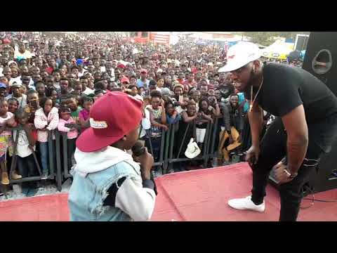 SlapDee On Stage With A Young Rapper Fly J