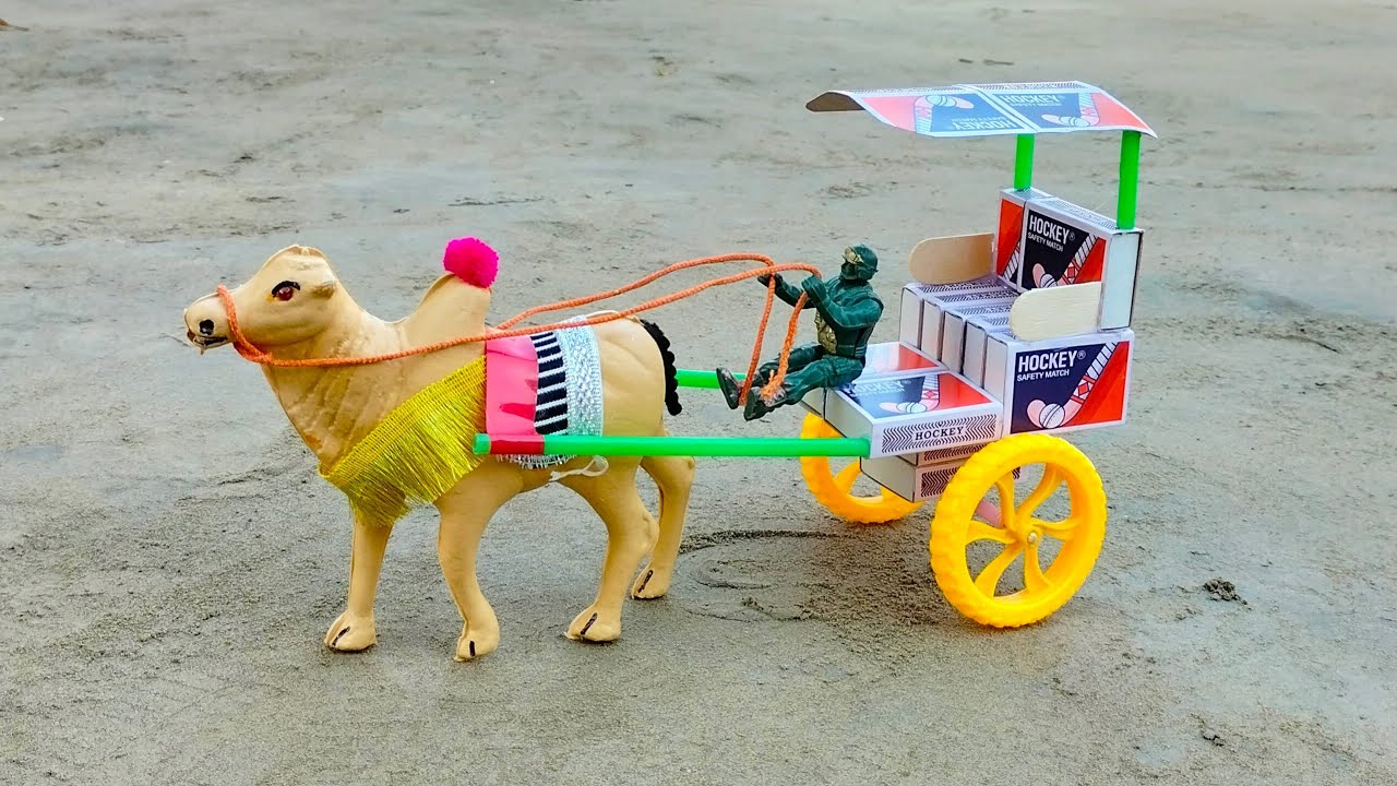 How To Make Cow Bullock Rickshaw From Matchbox ∆ Diy Amazing Matchbox ...