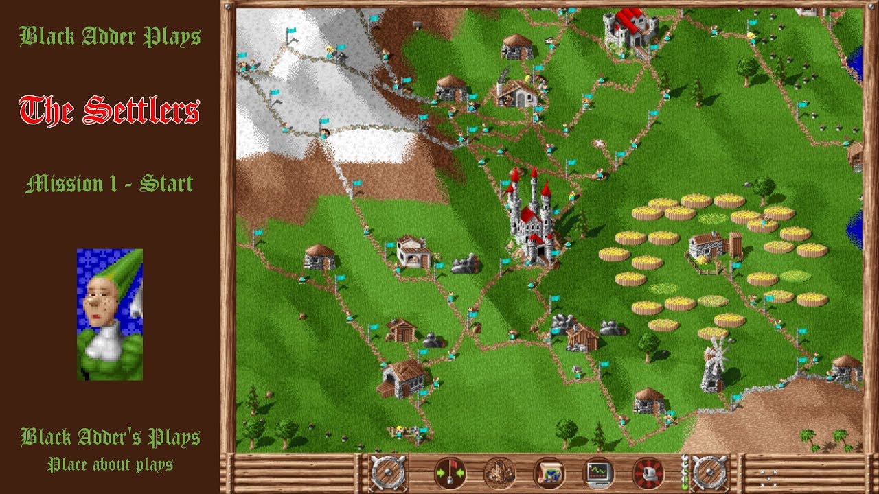 Black Adder Plays The Settlers - Mission 1 - Start