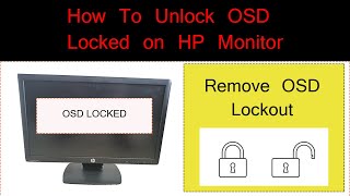 How to unlock OSD locked in HP monitor.Fixed OSD lockout HP monitors.Menu button lockout #lock