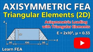 Axisymmetric (2D) element in Finite Element Analysis | Axisymmetric triangular Elements in FEM 