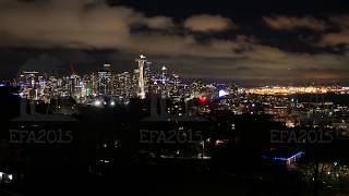 Seattle skyline and cityscape time-lapse with Space Needle