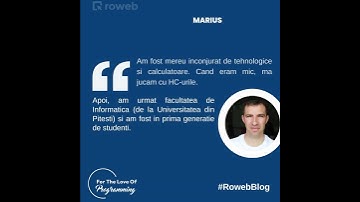 Marius Sandulescu - Senior Developer @RowebDevelopment | Interviu