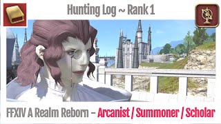 FFXIV Hunting Log Arcanist Rank 1 - A Realm Reborn