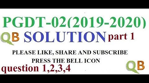 IGNOU PGDT 2 2019 2020 SOLVED PART 1