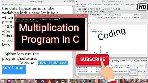 Making a program to multiply two numbers using CodeBlocks (C/C++)