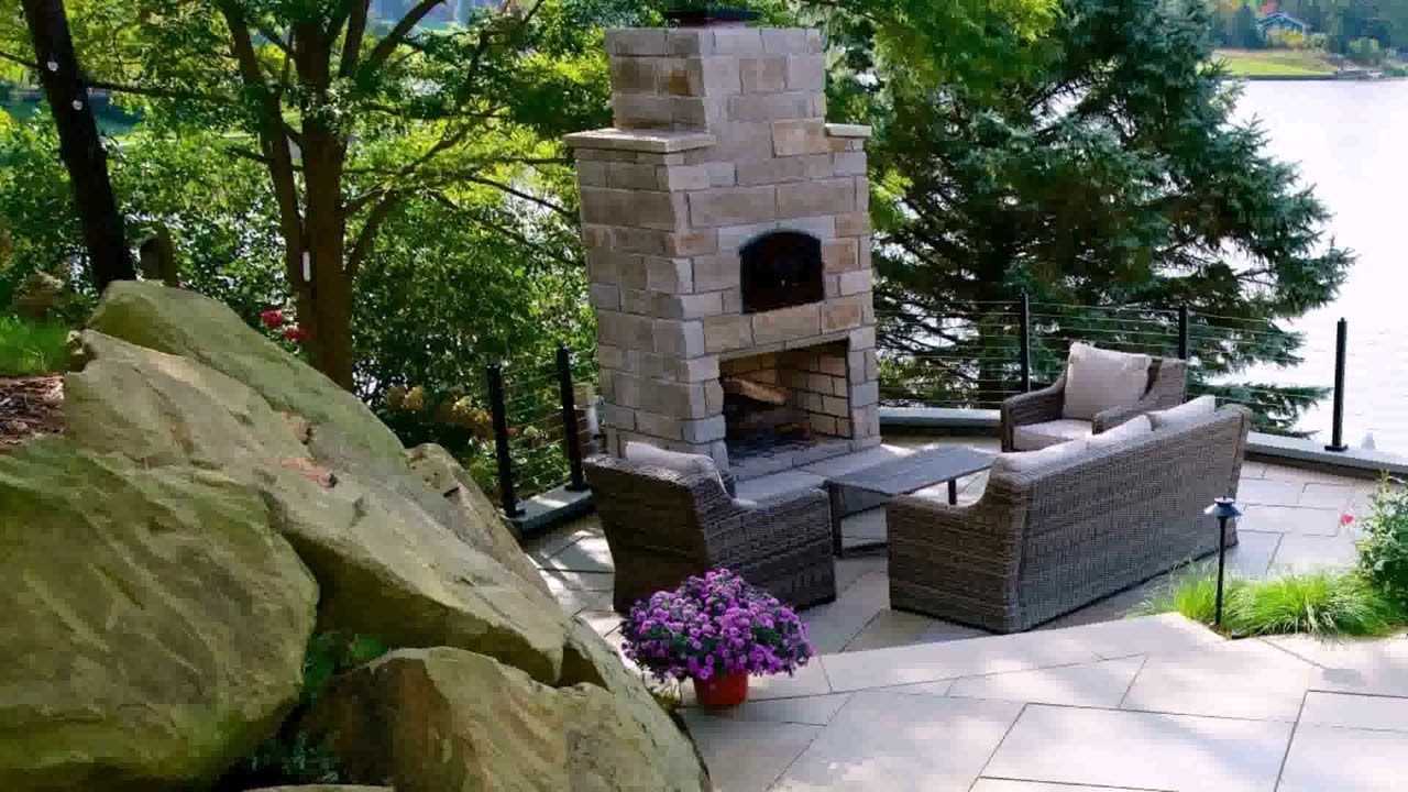 Stone Patio Designs With Fire Pit YouTube Stone Patio Designs With Fire Pit YouTube
