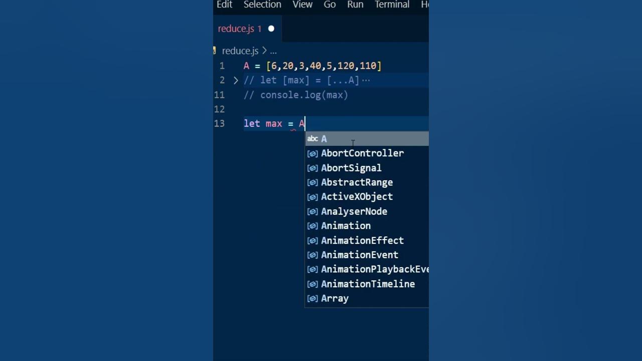 How to Find Maximum Value In Single Line | #shorts | Javascript | Array ...