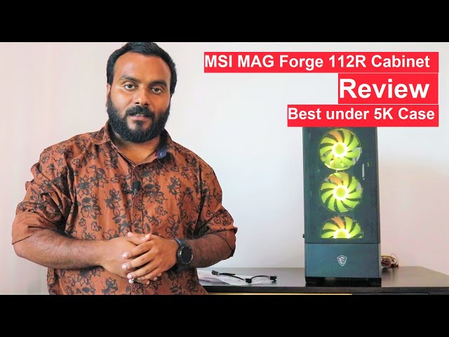 MSI MAG Forge 112R Mid-Tower PC Case - Tempered Glass, ATX, Micro-ATX &  Mini-ITX Capacity, Front Mesh Panel, 4 x 120mm ARGB Fans with Hub  Controller