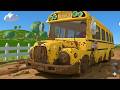Wheels on the Bus | An adventure in sticky, gooey mud. 120 Seconds || Crocomix Kids TV