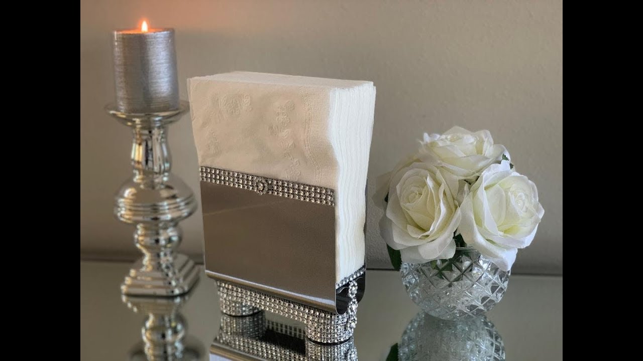GLAM STAINLESS STEEL NAPKIN HOLDER DOLLAR TREE 🌲 DIY YouTube