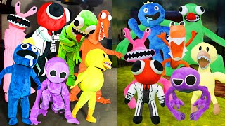 New Rainbow Friends In Real Life VS Rainbow Friends Plush 🎶 FNF New Mod (Roblox Rainbow Friends)