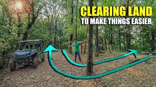 Clearing A Circle Driveway For The SAWMILL! Much Needed Cleaning Up / Off Grid SHED TO HOUSE