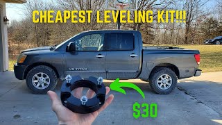 Installing a 2' Leveling Kit on My Nissan Titan *PERFECTLY LEVEL*