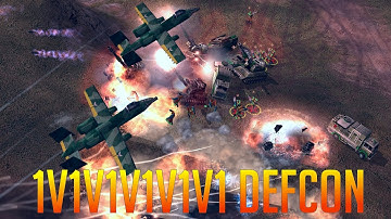 Very Hard Game | 1v1v1v1v1v1 Defcon 6 | Air Force | Generals Zero Hour