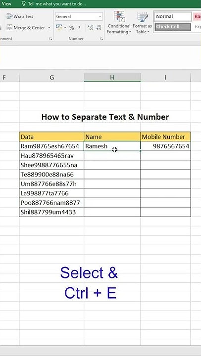 How to Separate Text & Number in Excel || Tutorials.Com || Excel - YouTube