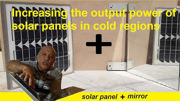 Increasing the efficiency of solar panels for cold areas.Solar panel rotation with mirror