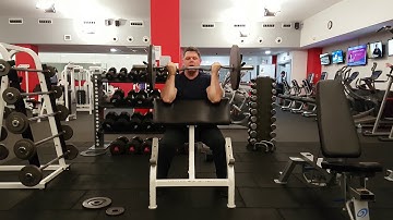 Biceps Preacher Curls On Larry Scott Bench - 61 kg X 9 reps !!!