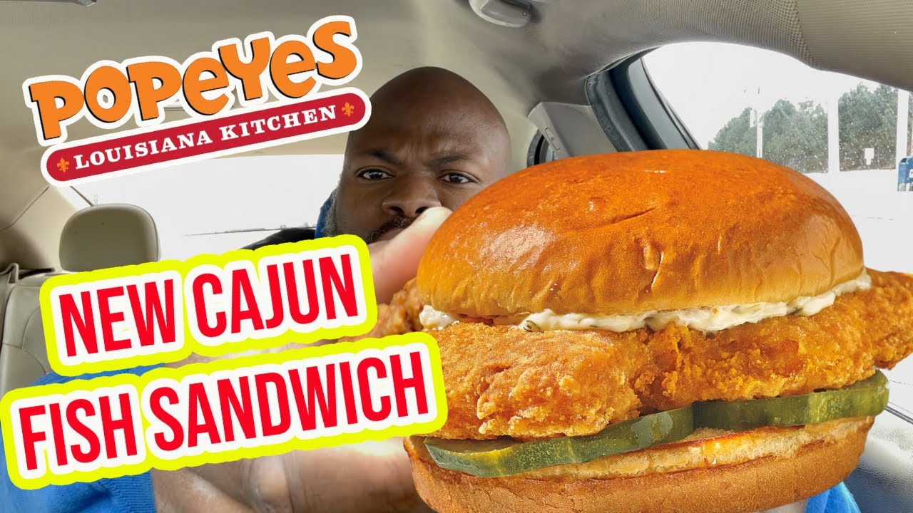 POPEYES CAJUN FLOUNDER FISH SANDWICH 2021 REVIEW vs McDonalds Fish