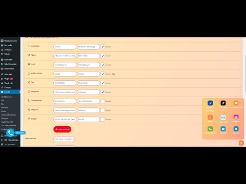Cách Thêm Số Điện Thoại, Zalo, Facebook Messenger, Tiktok, Bản Đồ và Hộp Live Chat Website WordPress