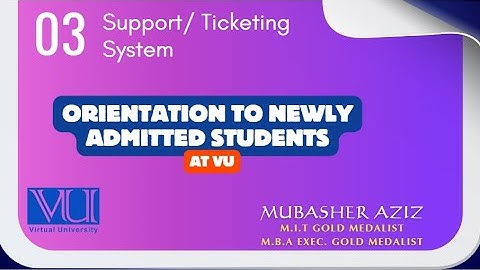 VU Support System | VU Ticketing System | How to create Tickets on VU System | How to contact VU