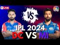 Ipl 2024 live dc vs mi live match  delhi capitals vs mumbai indians live score  dc vs mi  n18l