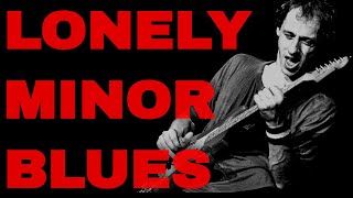 Lonely Minor Blues Jam | Dire Straits Style Guitar Backing Track in D Minor (12/8 - 176 BPM)