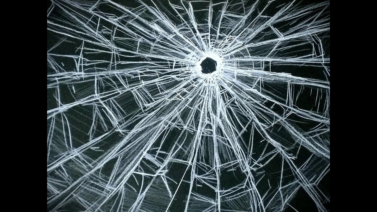 色鉛筆でガラスのヒビを描いてみた Realistic Colored Pencil Drawings Of Cracks In Glass Youtube