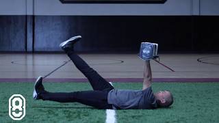 Supine Lone Lever DB Hold Flutter Kicks