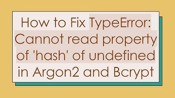 How to Fix TypeError: Cannot read property of 
