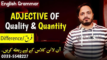 Adjective of Quality & Quantity | By Syed Ali Raza Kazmi