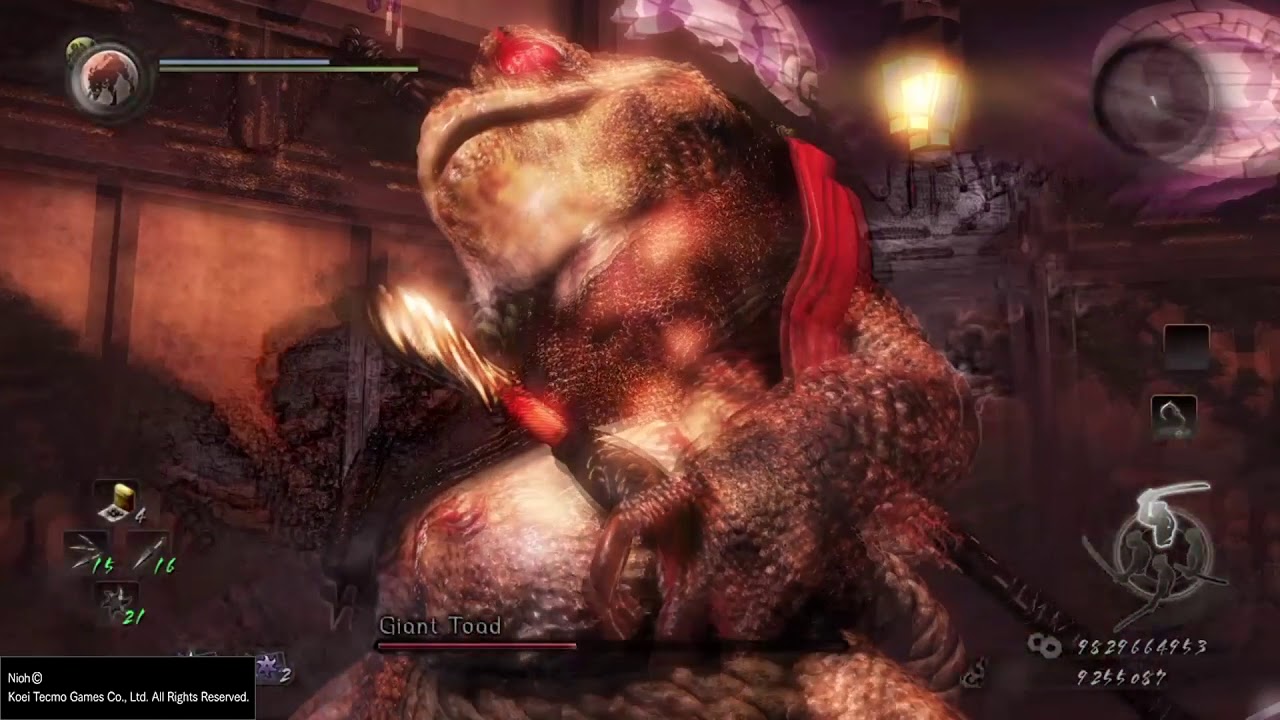 Nioh Okatsu Vs The Giant Toad Boss Ryona By Oddity Connoisseur