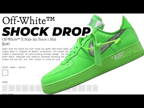 The Off-White x Nike Air Force 1 Low Light Green Spark Drops In