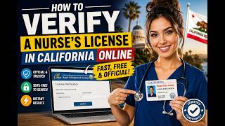 How to verify a nurse's license in California online