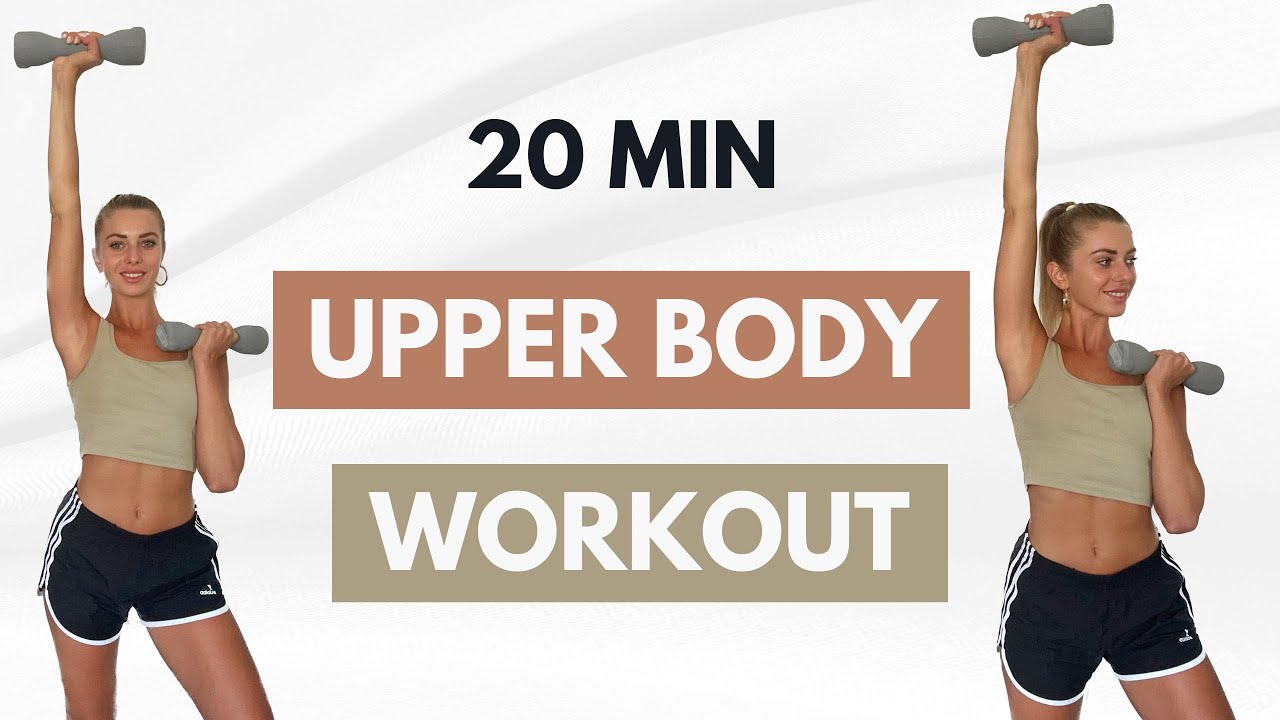 20 MIN UPPER BODY WORKOUT - Strength Training, Arm Day, With Dumbbells ...